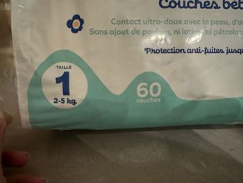 Paquet de couche T1 peau douce 