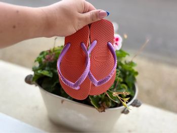 Tong Havaianas - rose corail violet - portée 1 fois - pointure 23/24