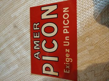 Plaque publicitaire motif picon neuf 