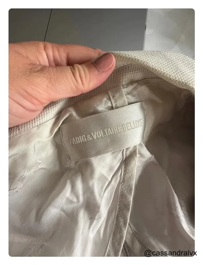 Veste blazer beige - Zadig & Voltaire Deluxe - photo numéro 3