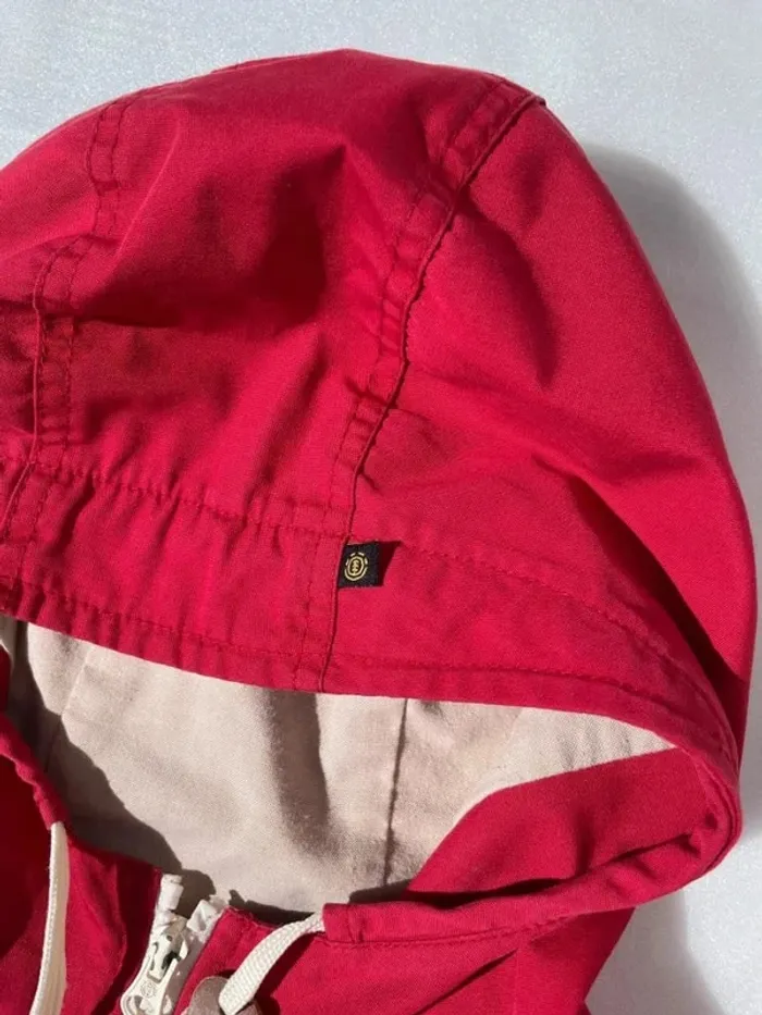 Element windbreaker jacket hoodie red navy blue Mens S - photo numéro 5