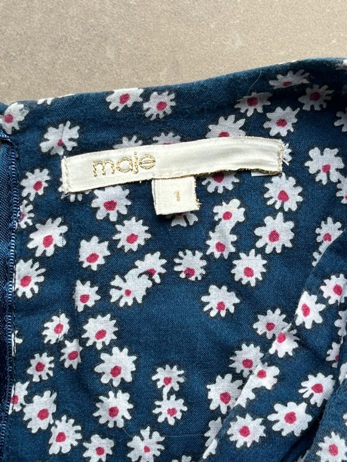 Combishort bleu à fleurs Maje S - photo numéro 2