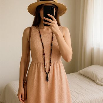 Magnifique robe bohème chic rose taille S - Bohème
