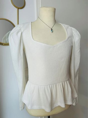 Pull décolleté carré blanc Primark