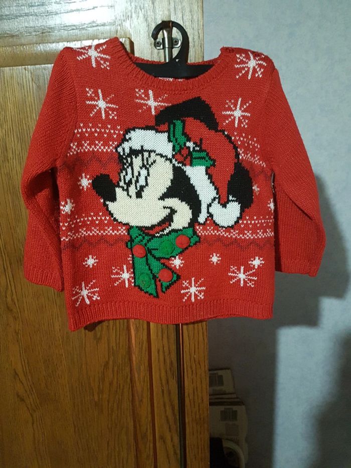Pull de noël Disney baby 12/18 mois