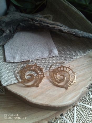 Créoles spirales dorées