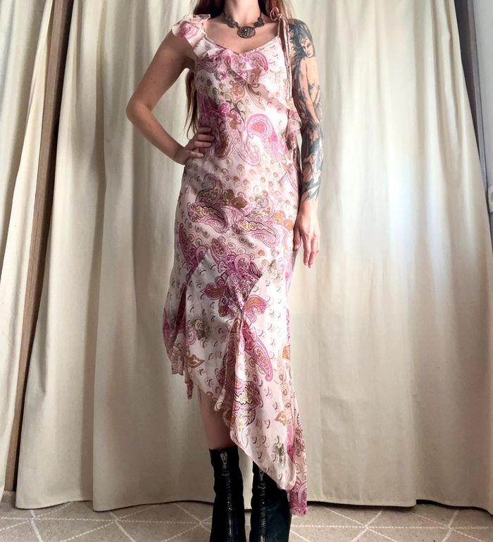 Sublime robe féerique asymétrique volants Coquette Fairycore vintage y2k - Taille S - photo numéro 5