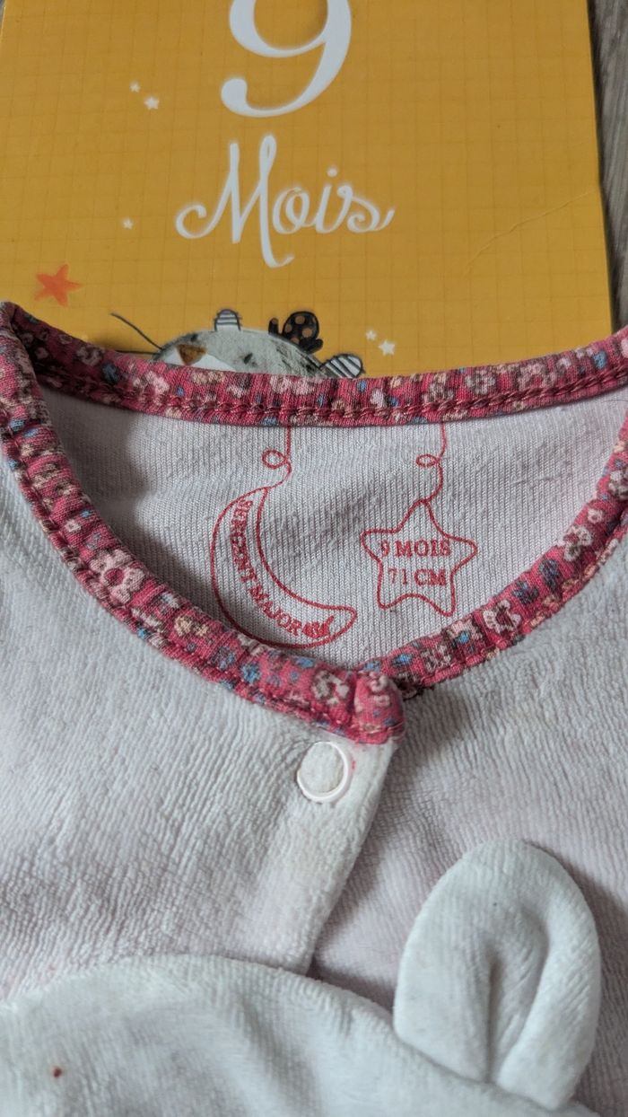 Pyjama velour 9 mois - photo numéro 3