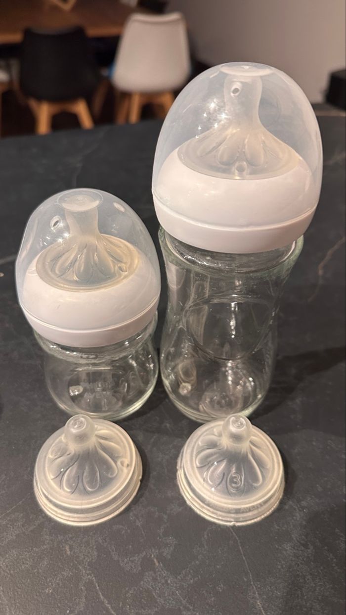 Lot 5 biberons neufs Phillips Avent en verre + 2 offerts - photo numéro 8