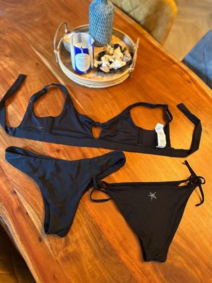 Ensemble deux pièces maillot de bain noir Calzedonia taille S neuf - photo numéro 3