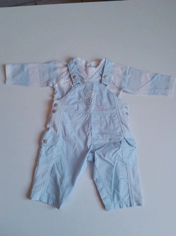 Ensemble salopette t-shirt Berlingot 3 mois