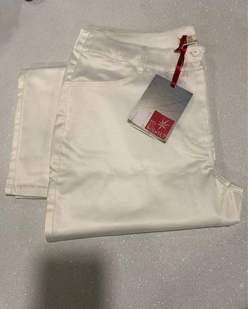 Superbe pantalon neuf blanc effet brillant Mais il est où le soleil taille 40