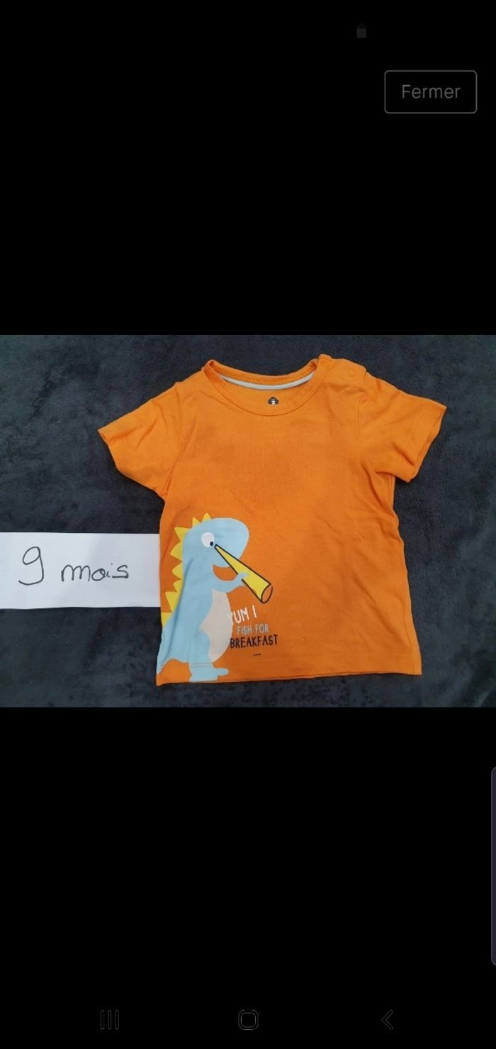 Lot t-shirts 9 mois - photo numéro 3