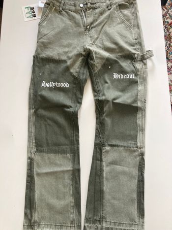 Jean flare vert y2k homme 