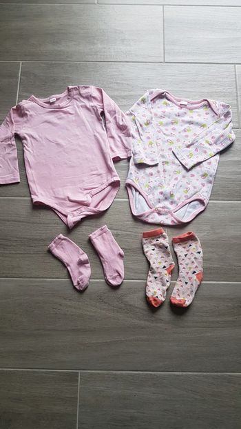 Lot de 2 bodies 74/80 cm