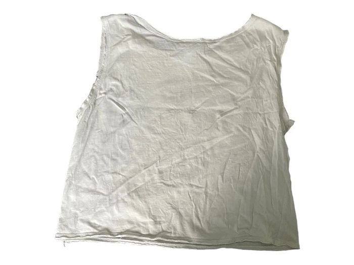 Top oversize blanc avec imprimés noirs Dieforit taille S très bon état - photo numéro 2