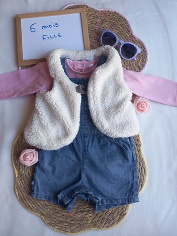 Gilet barboteuse et maillot longue manche 👧 6 mois