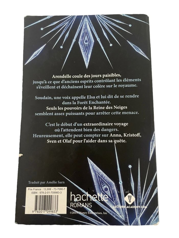 Livre Disney la reine des neiges 2 roman du film Hachette - photo numéro 2