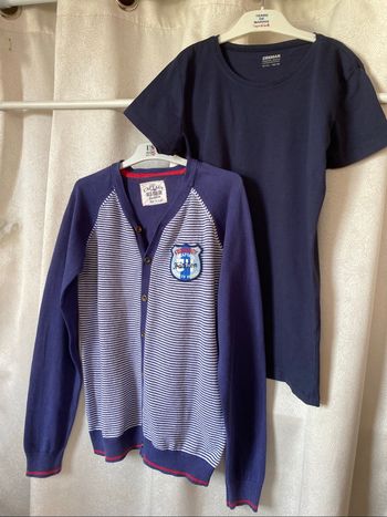 Lot gilet Tex et t-shirt Zeeman 12 ans