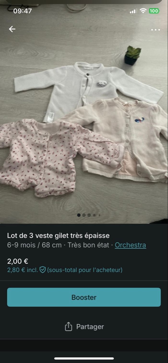 Lot vêtements bébé 6 mois