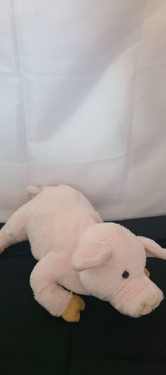 Peluche cochon rose GUND Hamlet 33 cm, granulés - photo numéro 3