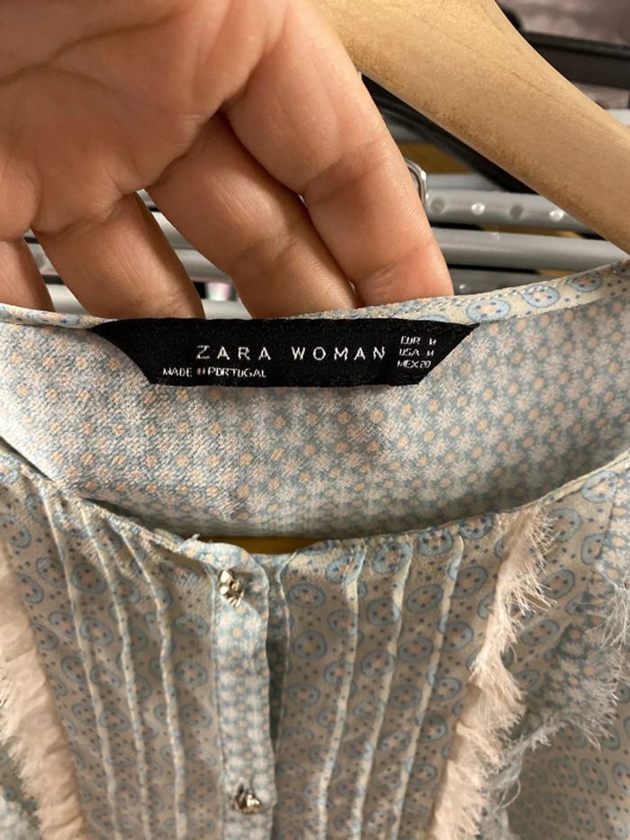 Chemise Imprimée ZARA Transparente Taille M - photo numéro 8