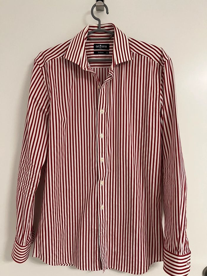 Chemise café coton T38 - photo numéro 5