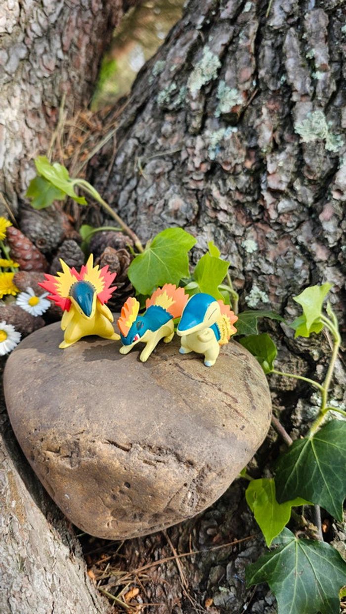 Super figurine Pokemon Nintendo tomy évolution hericendre feurisson typhlosion