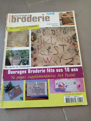 Magazine ouvrages broderie 10 ans