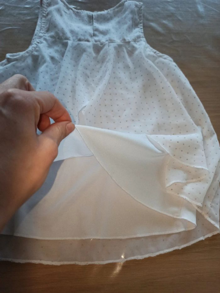 Débardeur tunique blanc à pois - photo numéro 4