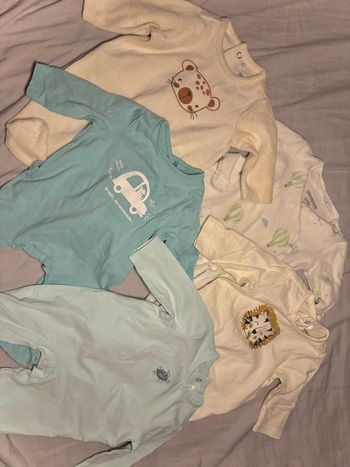 Lot 5 pyjamas naissance en velours/coton pour bébé garçon Orchestra