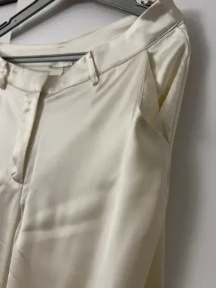 Pantalon satiné large fluide crème LPB - photo numéro 3