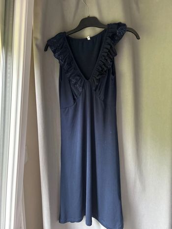 Robe décolleté bleu marine