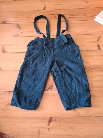 Pantalon velours à bretelles