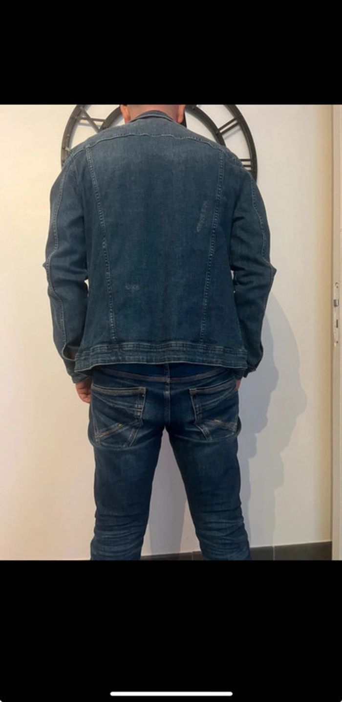 Veste en jean uniplay taille L en parfait état 97% coton - photo numéro 5