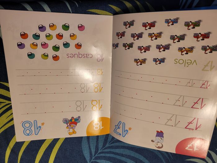 Lot de deux cahiers activité ardoise effaçables t'choupi les premiers tracés et les chiffres - photo numéro 8