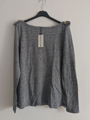 Haut manches longues lin rayé XXS