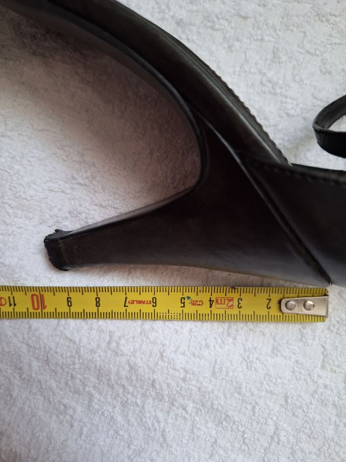 Escarpins à talons cuir  noir - photo numéro 4