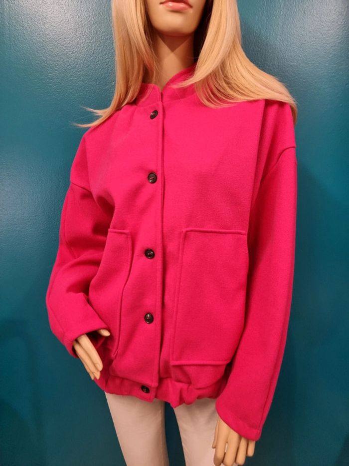 Veste blouson fuchsia * taille 48 * - photo numéro 2
