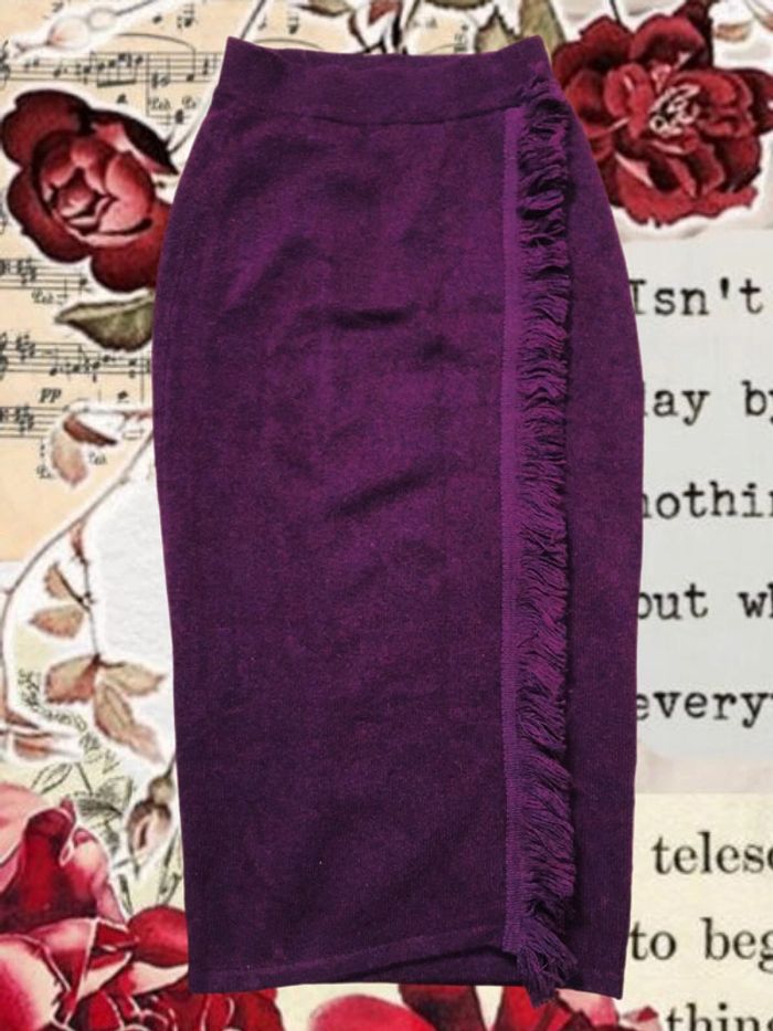 🌹🧶Magnifique jupe longue de qualité vintage pure laine vierge Benetton long wool skirt🧶🌹