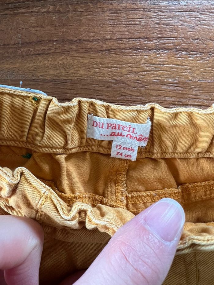 Lot 2 pantalons taille 12 mois Dpam et Lulu Castagnette - photo numéro 3