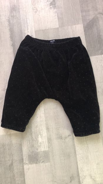 Kiabi - Pantalon velours noir fille 12 mois