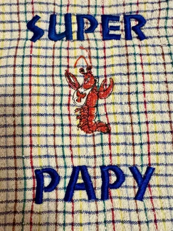 Bavoir serviette de table Super papy