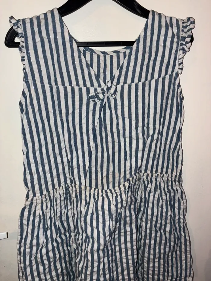 Robe à rayures et fil argenté, 10/12 ans, sans marque. - photo numéro 7