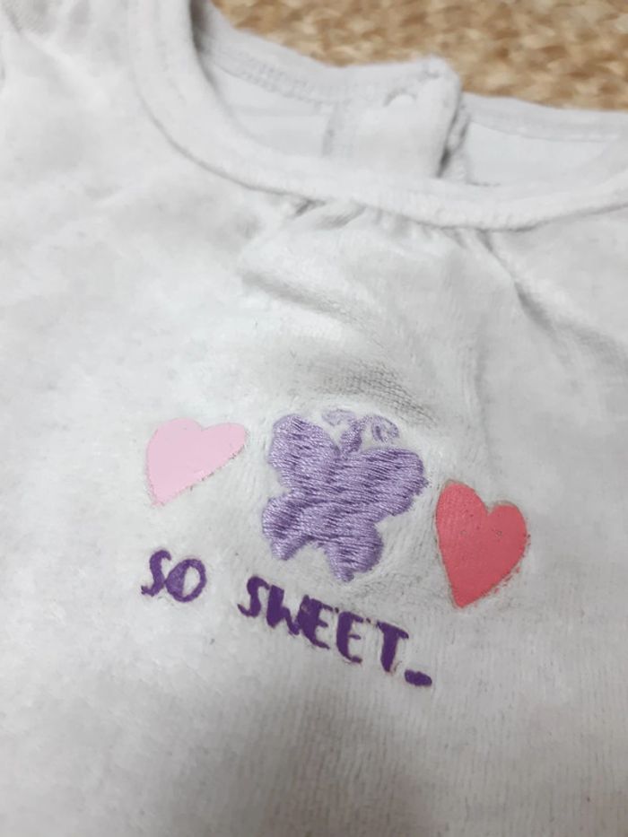 Pyjama velours Vertbaudet 9 mois - photo numéro 4