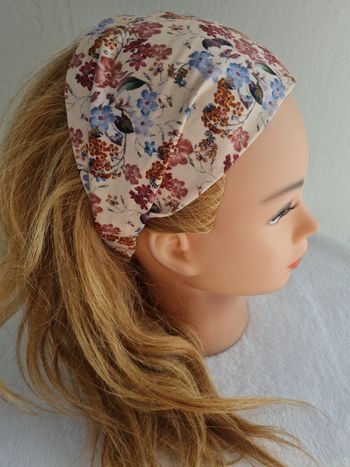 Bandeau fichu fleuri 