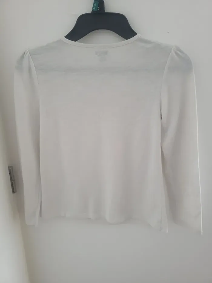 T-shirt à manches longues blanc Kiabi Taille 8 ans - photo numéro 2