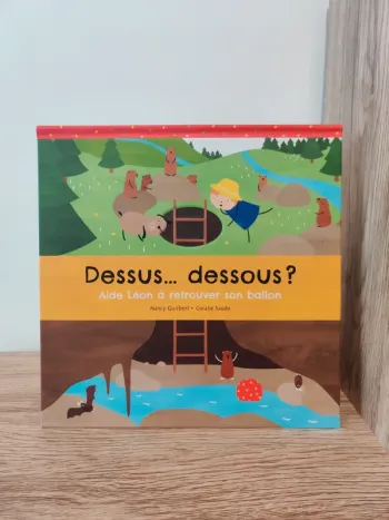 Livre enfant Dessus dessous ? Aide Léon à retrouver son ballon