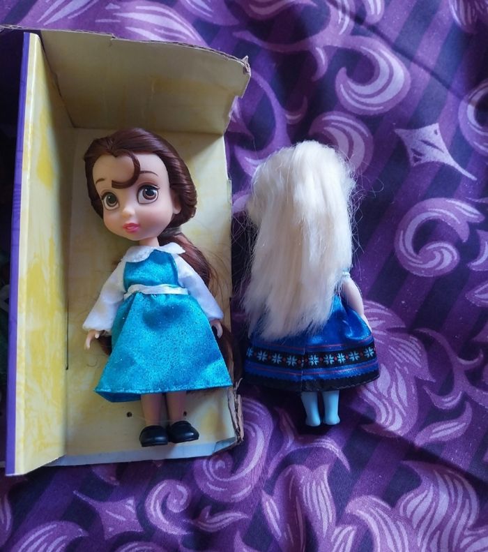 Lot 4 poupées miniatures Animators Princesses Disney Mini-Animators Tiana Belle - photo numéro 2