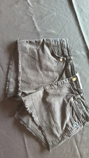 Short en jeans noir Bershka 42
